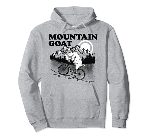 Mountain Goat Funny Mountain Biking Goat Biker Vintage 80s Sudadera con Capucha