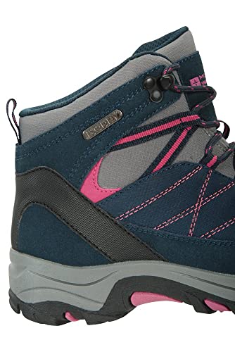 Mountain Warehouse Botas Impermeables Rapid para Mujer - Zapatos para Caminar Superiores de Gamuza y Malla, Zapatos duraderos, Botas de Suela de Goma para Damas Azul Marino Talla Zapatos Mujer 38 EU