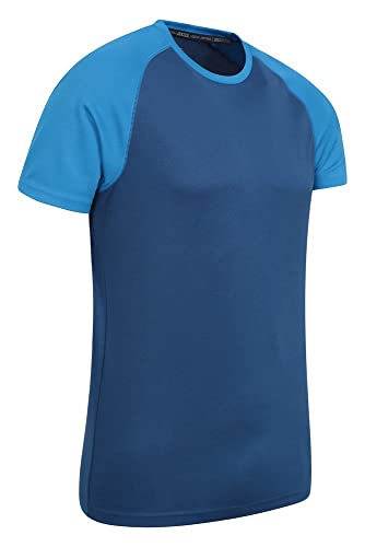 Mountain Warehouse Camiseta para Hombres Endurance - Transpirable, de protección Solar UPF30, Camiseta Ligera y cómoda, Cuidado fácil Azul Marino XS