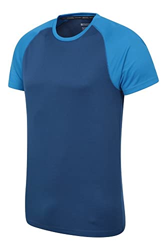 Mountain Warehouse Camiseta para Hombres Endurance - Transpirable, de protección Solar UPF30, Camiseta Ligera y cómoda, Cuidado fácil Azul Marino XS