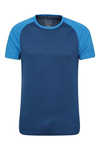 Mountain Warehouse Camiseta para Hombres Endurance - Transpirable, de protección Solar UPF30, Camiseta Ligera y cómoda, Cuidado fácil Azul Marino XS