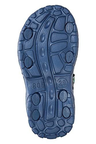 Mountain Warehouse Sand Sandalias para niños - Calzado de Verano Forrado de Neopreno, Duradero, con Velcro y Correa extraíble en el talón - Ideales para la Playa Azul Marino 34