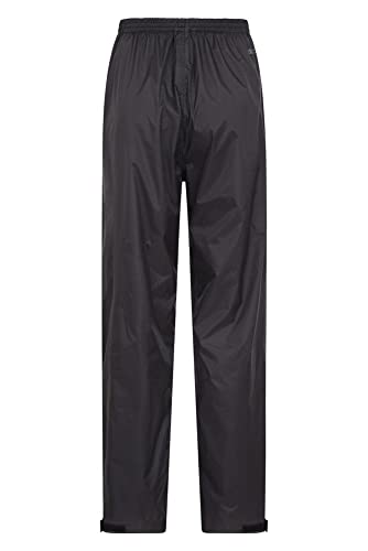 Mountain Warehouse Sobrepantalón Impermeable Pakka para Hombre - Pantalón de Secado rápido, pantalón con Costuras termoselladas - para Viajar en Cualquier época del año Negro XS