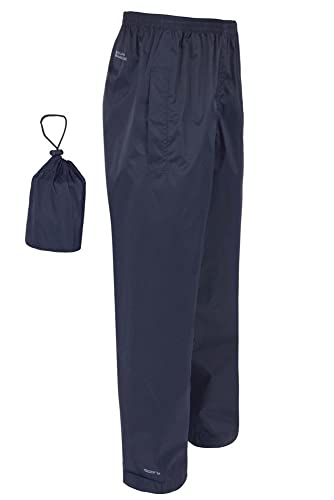 Mountain Warehouse Sobrepantalón Impermeable Pakka para Hombre - Pantalón de Secado rápido, pantalón con Costuras termoselladas - para Viajar en Cualquier época del año Azul Marino S