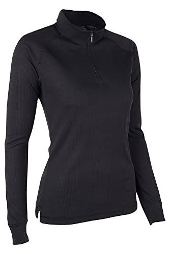 Mountain Warehouse Top térmico Interior de Manga Larga Talus para Mujer - Camiseta térmica cálida, Camiseta Ligera, Transpirable, Cuidado fácil, Invierno Negro 42