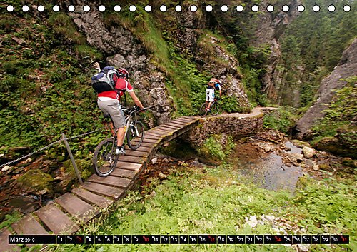 Mountainbike Spirit 2019 (Tischkalender 2019 DIN A5 quer): 13 faszinierende Radsportmotive in den Alpen (Monatskalender, 14 Seiten )