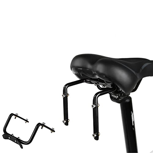 MOVKZACV - Adaptador de portabidón de bicicleta, varilla de sillín de bicicleta trasera, portabotellas, doble portabidón de sillín de bicicleta, adaptador de bastidor (negro)