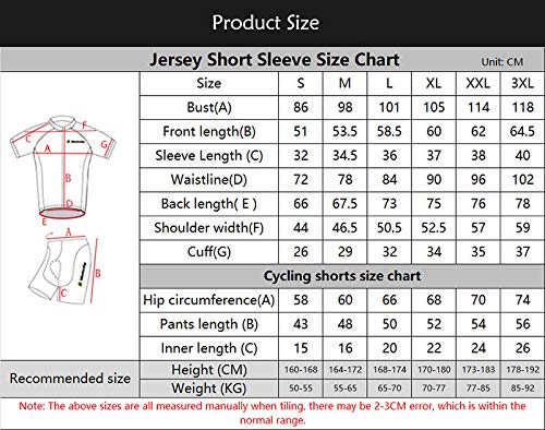 Moxilyn Camisetas de Ciclismo para Hombre, Camiseta Corta, Top de Ciclismo, Jerseys de Ciclismo, Ropa de Ciclismo, Mountain Bike/MTB Shirt, Transpirable y Que Absorbe El Sudor, Secado Rápido