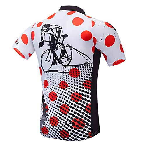 Moxilyn Camisetas de Ciclismo para Hombre, Camiseta Corta, Top de Ciclismo, Jerseys de Ciclismo, Ropa de Ciclismo, Mountain Bike/MTB Shirt, Transpirable y Que Absorbe El Sudor, Secado Rápido