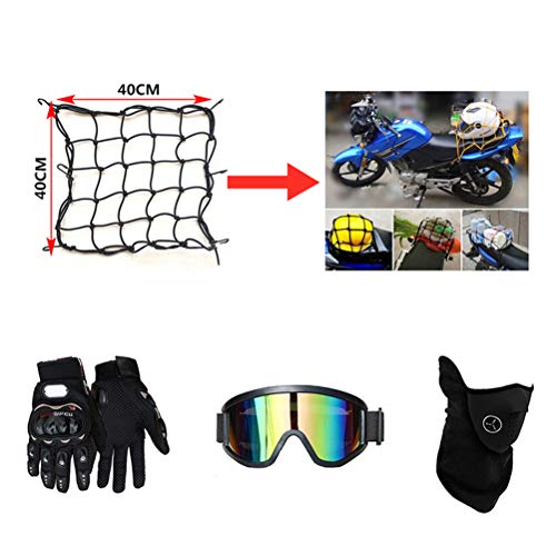 MRDEAR Casco Enduro MTB Hombre Negro, Casco Descenso/Gafas/Máscara/Guantes/Red Elástica Moto, Casco Motocross Adulto Casco Moto Cross MX Bicicleta Quad Off Road ATV Scooter (S)