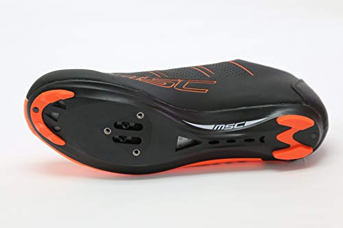 MSC Bikes Aero Road Zapatilla de Ciclismo, Adultos Unisex, Naranja, 45