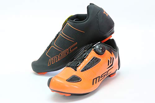 MSC Bikes Aero Road Zapatilla de Ciclismo, Adultos Unisex, Naranja, 45