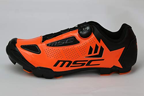 MSC Bikes Aero XC Zapatilla de Ciclismo, Adultos Unisex, Naranja, 38