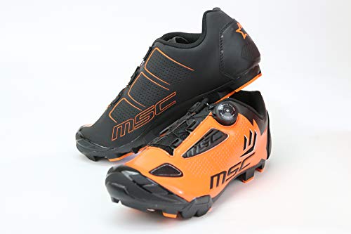 MSC Bikes Aero XC Zapatilla de Ciclismo, Adultos Unisex, Naranja, 38