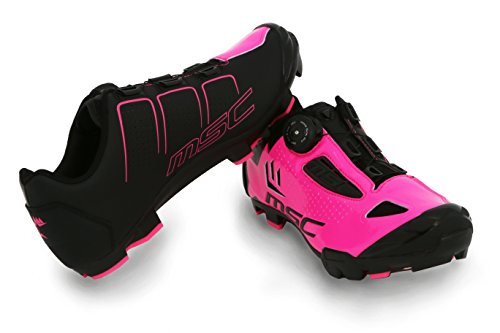 MSC Bikes Aero XC Zapatillas Ciclismo, Fucsia, T-46