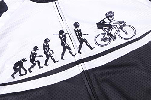 MTB Jersey para Hombre Ciclismo Manga Corta Bicicleta Zip Mountain Road Ropa Bicicleta Top Camisas Racing Ciclo Jersey Hombres Montando Negro XXXL