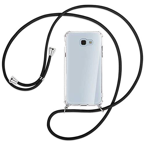 mtb more energy® Collar Smartphone para Samsung Galaxy A5 2017 (SM-A520, 5.2'') - Negro - Funda Protectora ponible - Carcasa Anti Shock con Cuerda Correa