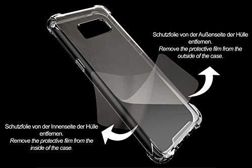 mtb more energy® Collar Smartphone para Samsung Galaxy A8 2018 (SM-A530, 5.6'') - Negro - Funda Protectora ponible - Carcasa Anti Shock con Cuerda