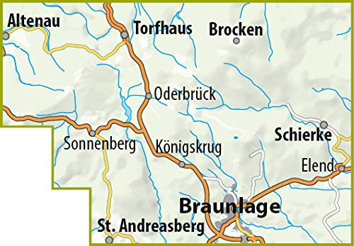 MTB (Mountain-Bike) Trail-Karte Harz 2: Braunlage - Schierke - St. Andreasberg - Brocken 1 : 25 000: Wasser- und reißfeste Mountainbike-Karte