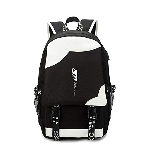 MUATE Anime Ghost Slayer USB Mochila De Impresión Estudiante Cosplay Mochilas Escolares Mujeres Hombres Bolsa De Viaje Portátil