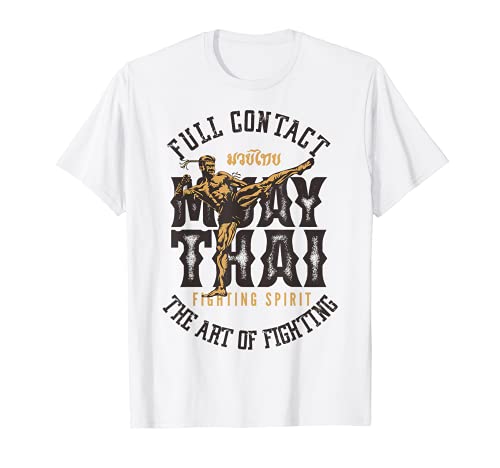 Muay Thai Fighter MMA Contacto Completo Retro Kickboxing Camiseta