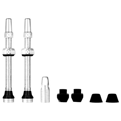 Muc-Off accessorio valvola tubeless Válvulas para Gomme, Adultos Unisex, Plata, 60mm