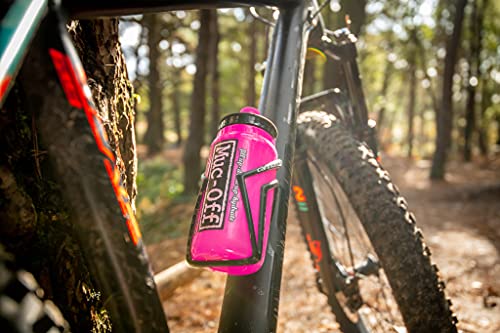 Muc-Off Botella de Agua Modelo Elite Fly Rosa, 550 Ml - Bidón de Agua de Deporte Ligero, sin BPA, con Tapón Ergonómico Para Mejor Flujo - 100% Reciclable