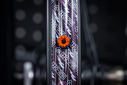 Muc Off Orange Tubeless Presta, 44mm-Premium No Leak Bicycle with Integrated Valve Core Removal Tool Válvulas sin cámara, Unisex, Naranja, 44 mm
