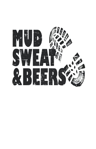 Mud Sweat And Beers Carrera de obstáculos OCR: Cuaderno punteado, DIN A5 (13,97x21,59 cm), 120 páginas, papel color crema, cubierta mate