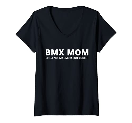 Mujer BMX Madre Bicicleta Bicicleta BMX Mamá Camiseta Cuello V