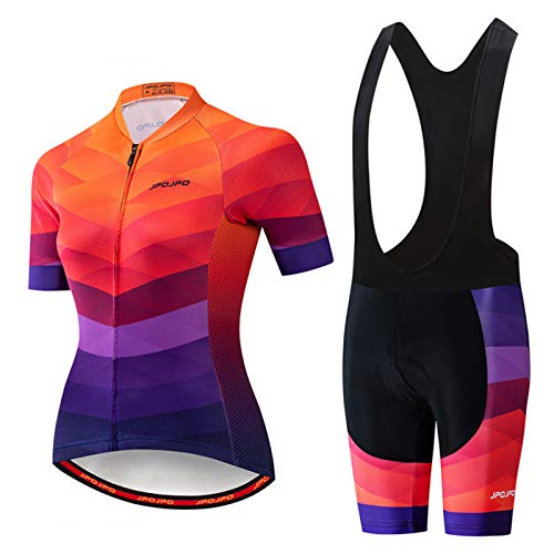 Mujer Ciclismo Jersey Sets Bib Shorts Verano Bicicletas Ropa - - etiqueta M