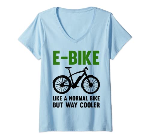 Mujer E-Bike Como Una Bicicleta Normal Pero Camino Más Refrigerador Batería Bicicleta Mtb Camiseta Cuello V