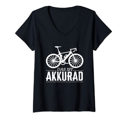 Mujer Es una bicicleta eléctrica de Akkuurad para ciclistas eléctricas. Camiseta Cuello V