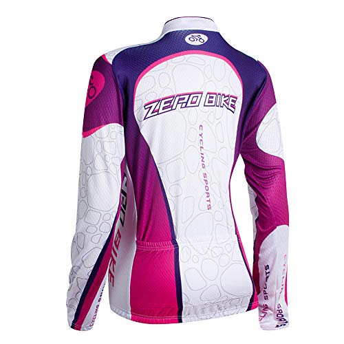 Mujer Ropa Ciclismo Jersey Manga Larga para Mujer, Camiseta de Ciclistas Cómodo Respirable Bicicleta Desgaste