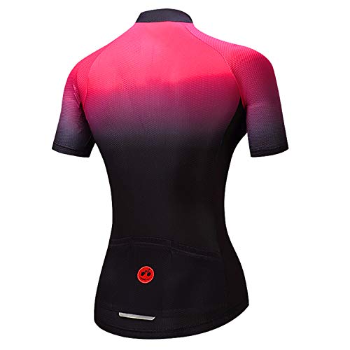 Mujeres Ciclismo Jersey Manga Corta Bicicletas Cothing Transpirable Ciclismo Camisa Top Secado Rápido