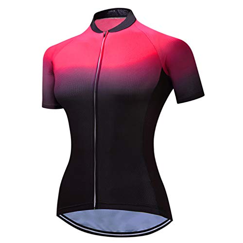 Mujeres Ciclismo Jersey Manga Corta Bicicletas Cothing Transpirable Ciclismo Camisa Top Secado Rápido