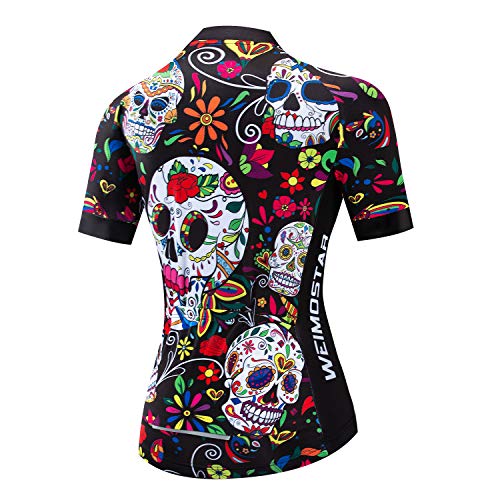 Mujeres Ciclismo Jersey Manga Corta Ciclo Racing Camisa Pantalones Cortos Bicicletas Chica Ropa Deportiva - - M (pecho 84/90 cm)