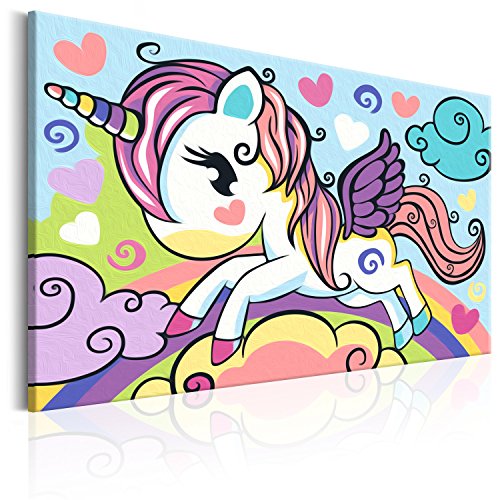 murando Pintura por Números para Niños Unicornio 33x23 cm Cuadros de Colorear por Números Kit para Pintar en Lienzo con Marco DIY Bricolaje para Niños de 7 a 9 Años Decoracion n-A-0194-d-a