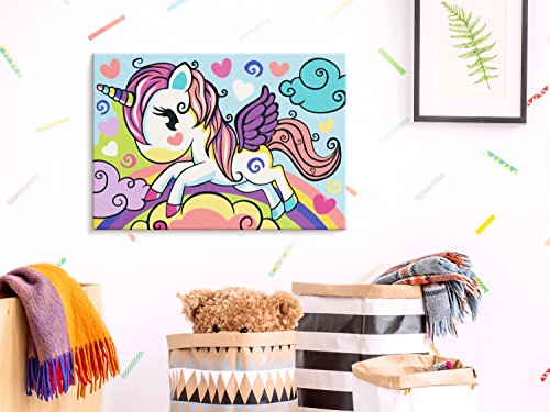 murando Pintura por Números para Niños Unicornio 33x23 cm Cuadros de Colorear por Números Kit para Pintar en Lienzo con Marco DIY Bricolaje para Niños de 7 a 9 Años Decoracion n-A-0194-d-a