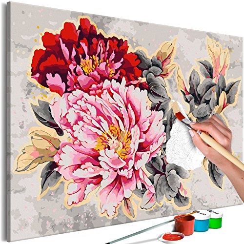 murando Pintura por Números XXL Flores 120x80 cm Cuadros de Colorear por Números Kit para Pintar en Lienzo con Marco DIY Bricolaje Adultos Niños Decoracion de Pared Regalos n-A-0575-d-a