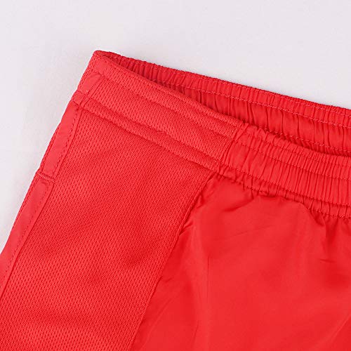 Muscle Alive Hombres Deportes Running 1" Élite División Corriendo Pantalones Cortos con Lado Malla Panel Rápido Seco Shorts Rojo L