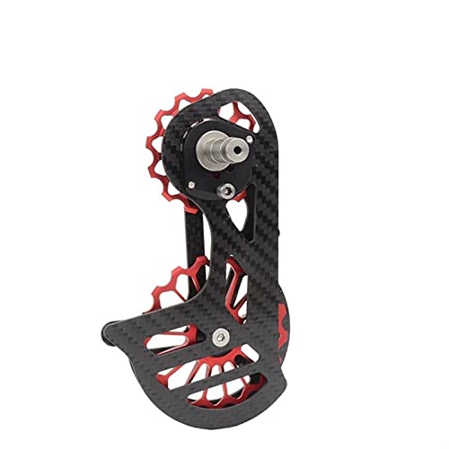 MVAOHGN Bike Trasero Derailleur Polea Ceramic Road R8000 / 8050/8070/9170/9150/9100 Guía de Bicicleta Wheel Fibra de Carbono Jockey Pom 13 17T (Color : GOLDIX-SD4-R)