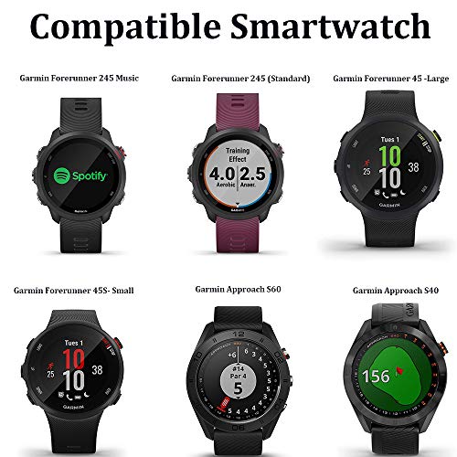 MWOOT Cristal Templado Compatible con Reloj Garmin Forerunner 45 45S 245 245 Music/Garmin Approach S60 S40(4 Unidades), Protector Pantalla Vidrio Proteccion 9H Pelicula Anti-arañazos para Smartwatch