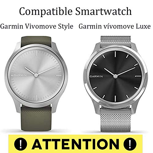 MWOOT Protector Pantalla Compatible con Reloj Garmin Vívomove Style/Luxe (6 Unidades), Pelicula para Proteccion de Pantalla Ultra Transparente para Smartwatch