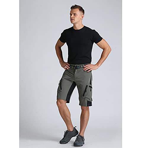 MX kingdom Pantalones Cortos de Montaña Ciclo Holgados de Hombres, Transpirables Sueltos, para MTB de los Deportes al Aire Libre