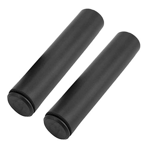 Mxtech Puños para manillar de bicicleta de silicona altamente elástica, empuñaduras para bicicletas ligeras, para la mayoría de las bicicletas (negro)