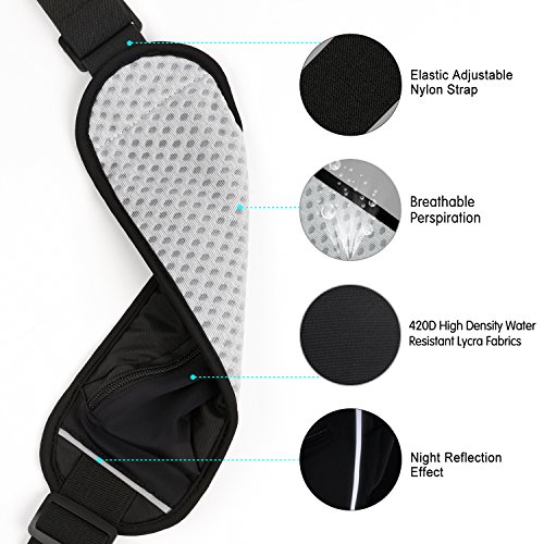 MYCARBON Cintura Fanny Pack Riñoneras Deportivas Cinturón de Correr Impermeable Bolso Running para Camina el Perro Bicicleta Senderismo Teléfono 6 Pulgadas Riñoneras Mujer Hombre Niños