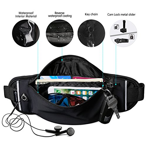 MYCARBON Cintura Fanny Pack Riñoneras Deportivas Cinturón de Correr Impermeable Bolso Running para Camina el Perro Bicicleta Senderismo Teléfono 6 Pulgadas Riñoneras Mujer Hombre Niños