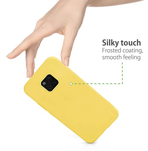 MyGadget Funda para Huawei Mate 20 Pro en Silicona TPU - Carcasa Slim & Flexible - Case Resistente Antigolpes y Anti choques - Ultra Protectora - Amarillo