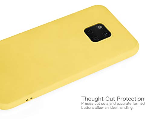 MyGadget Funda para Huawei Mate 20 Pro en Silicona TPU - Carcasa Slim & Flexible - Case Resistente Antigolpes y Anti choques - Ultra Protectora - Amarillo